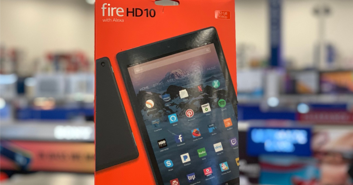 black tablet in package in store