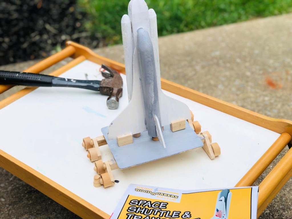 Annie's Space Shuttle building kit nearly completed
