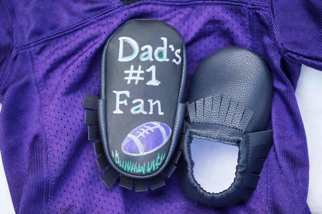 baby shoes on a jersey