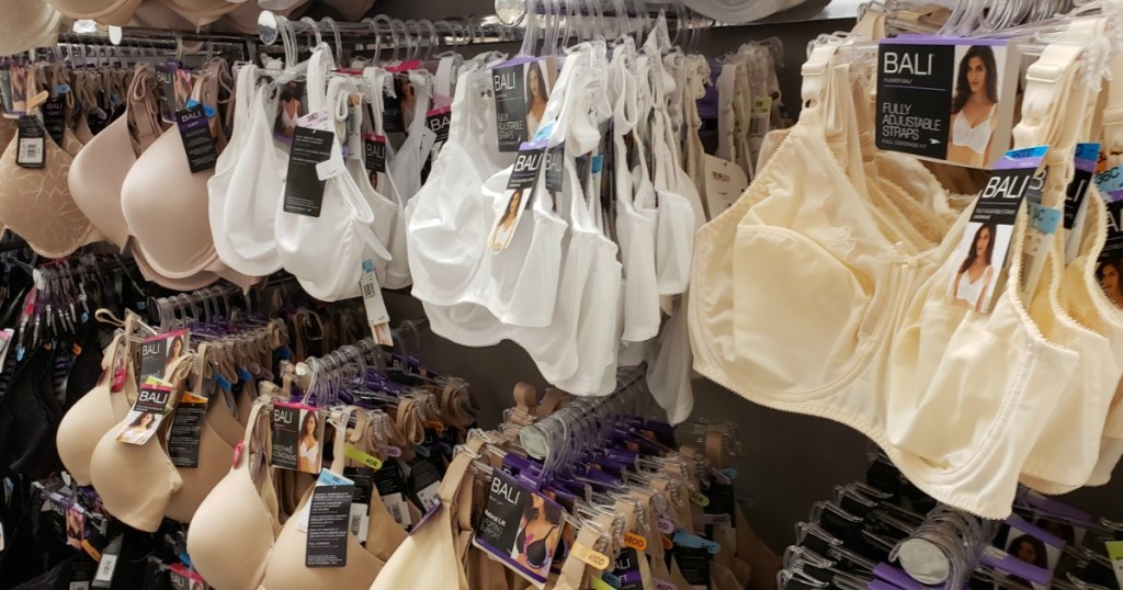 display of bras at Macy's