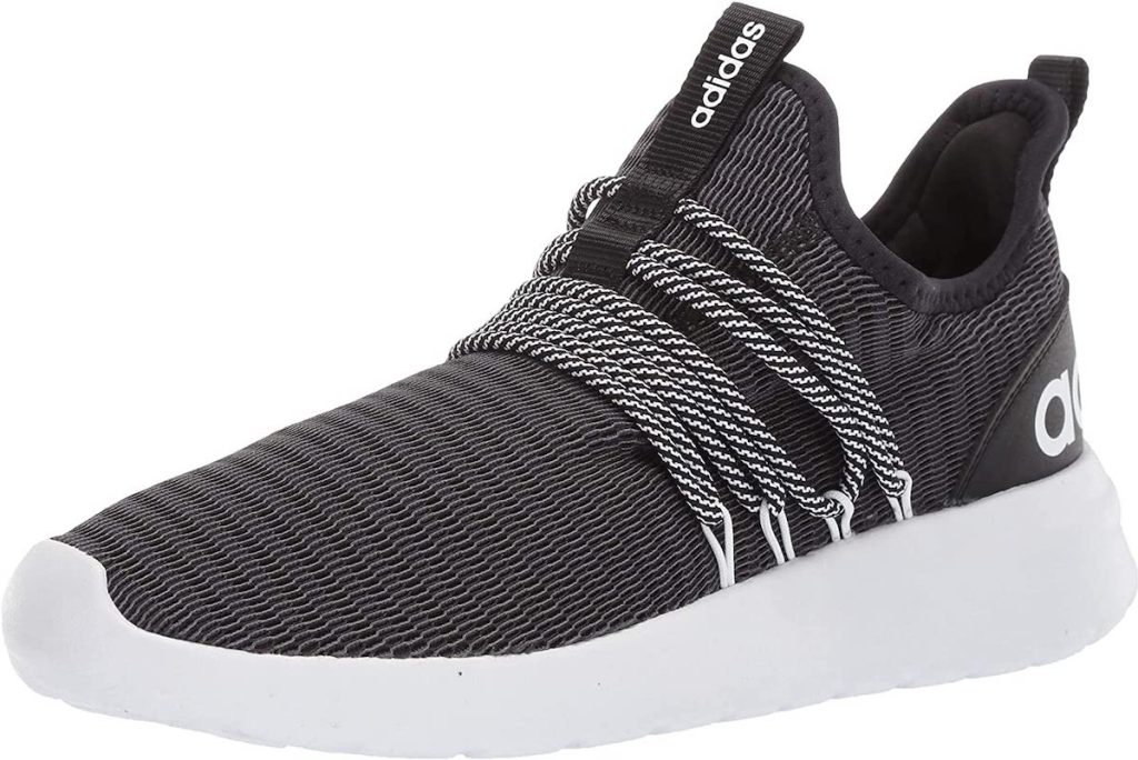 black, white, and grey pair of Adidas Lite Racer Adapt Men's Shoes