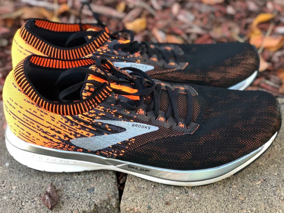 orange brooks running shoes