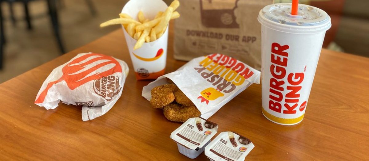 Burger King Snack Box with fries, burger and nuggets