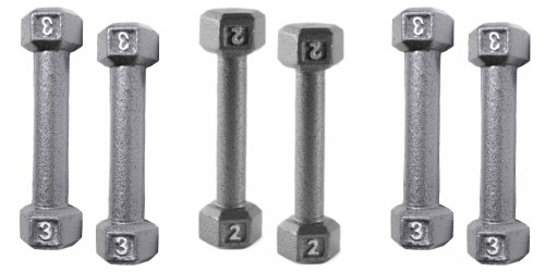 CAP Cast Iron Dumbbell Pairs from $5.99 on Walmart.com