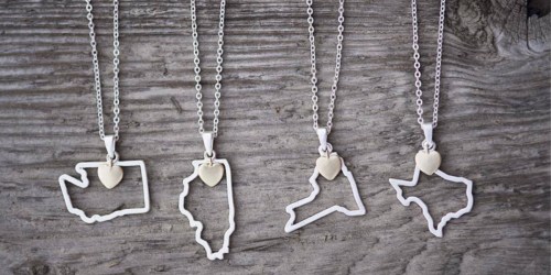 State Pendant Necklaces Only $4.20 Shipped