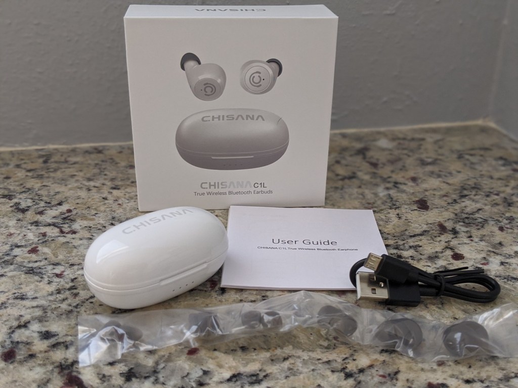 Chisana Headphones shown with all packaging