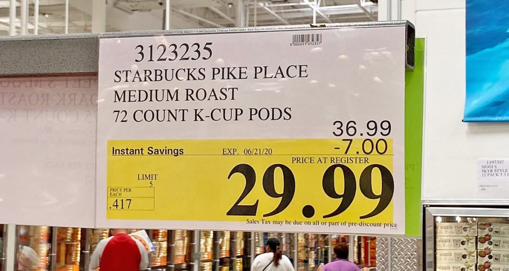 Starbucks 72-Count K-Cups Only $29.99 at Costco (Just 42¢ Each) • Hip2Save
