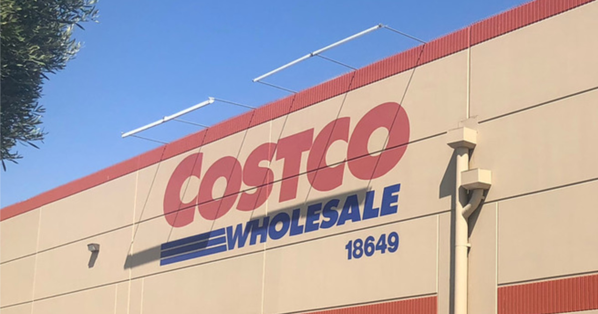 Costco storefront on sunny day