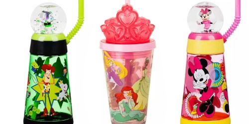Disney Snowglobe & Lightup Tumblers w/ Straws Only $7 Shipped (Regularly $13)