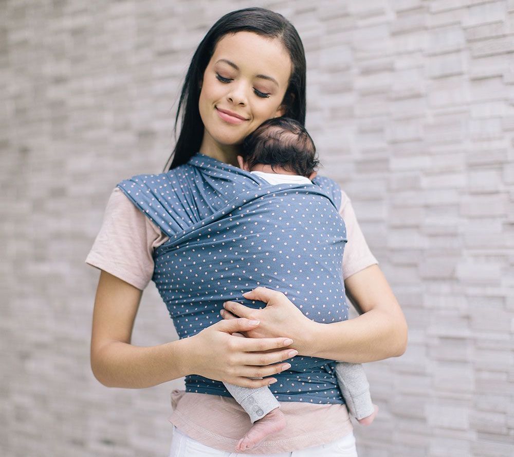 woman with a baby in a wrap