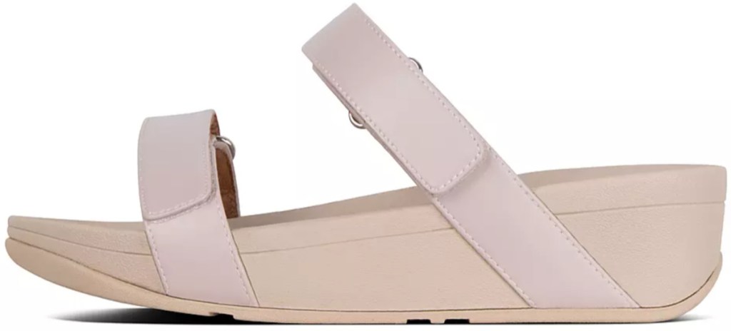 light pink fitflop slide sandal with straps