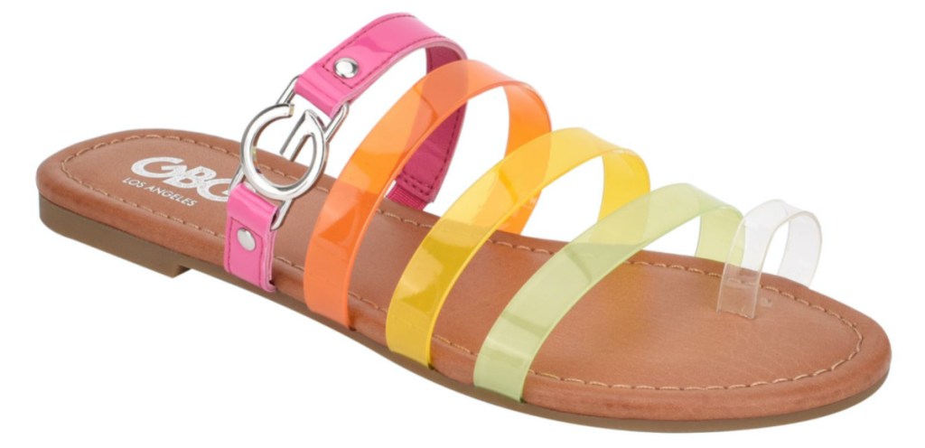 womens multi-colored strappy sandal