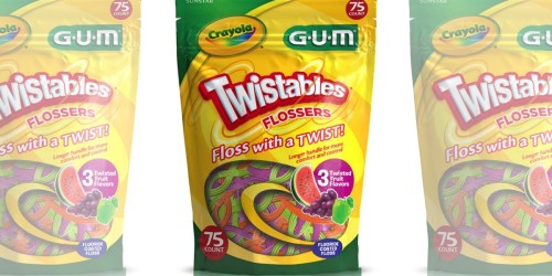 GUM Crayola Twistables Flossers 75-Count Bag Just $2.43 Shipped on Amazon