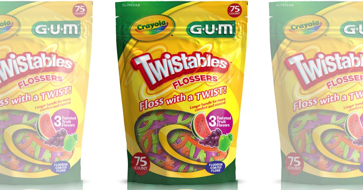 GUM Crayola Twistables Flossers – 75 Count