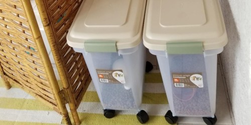 IRIS 22-Pound Airtight Pet Food Storage Container Only $10 on Amazon (Regularly $22)