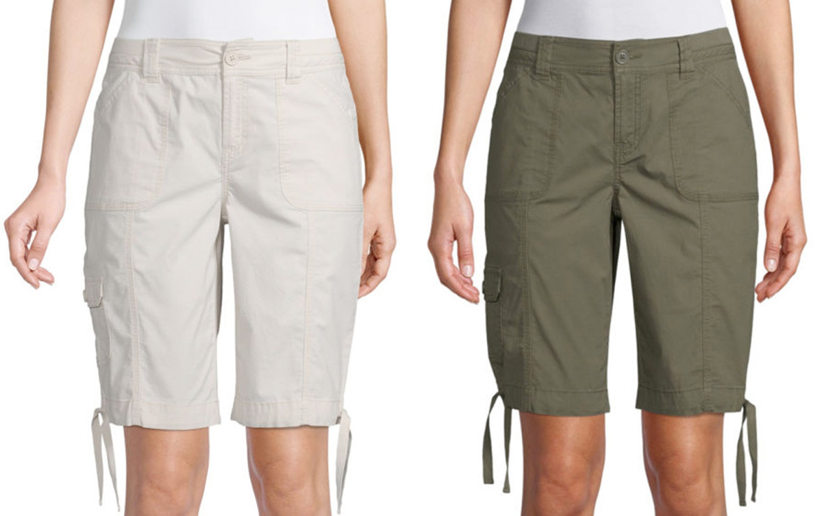 Jcpenney womens cargo on sale shorts