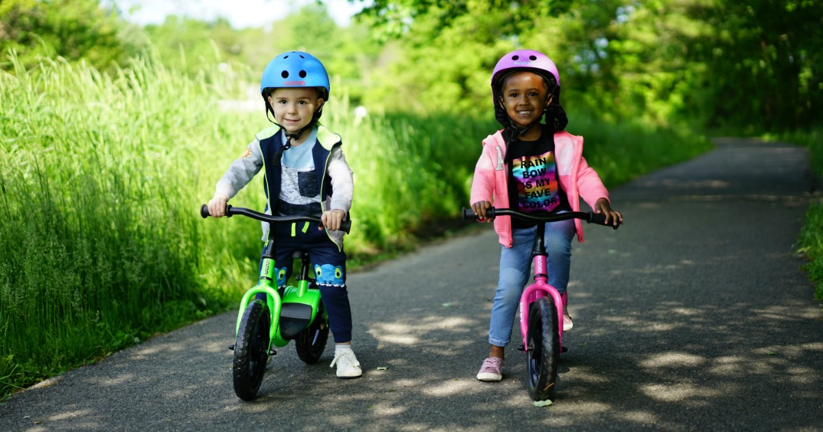 kids playing on KaZAM Balance Bikes