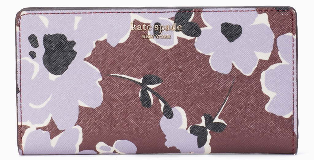 purple floral kate spade wallet