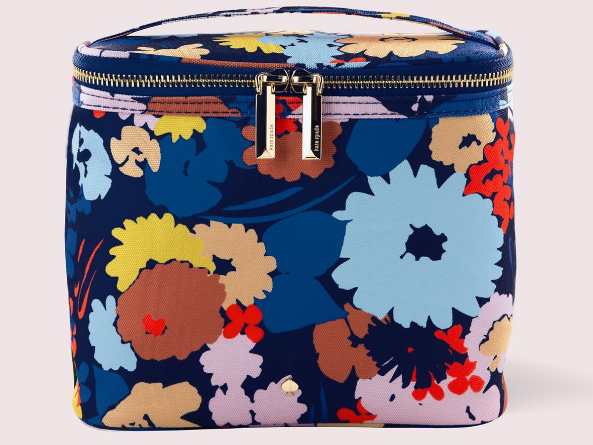 Kate Spade brand floral lunch bag with zipper
