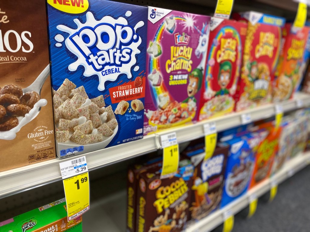 Kellogg's Pop-Tarts cereal on shelf