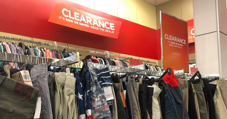clearance racks at Kohl's