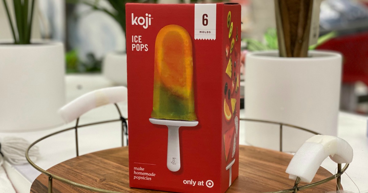 Popsicle mold kit in package on display in-store