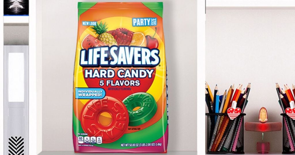 huge bag of lifesavers hard candy on shelf