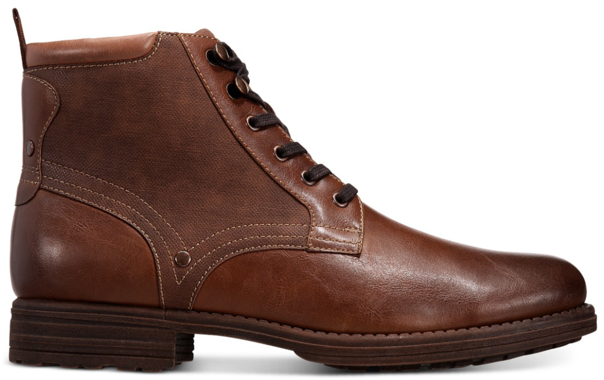 brown mens lace up boots