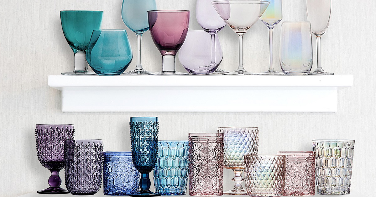 colored glassware sets