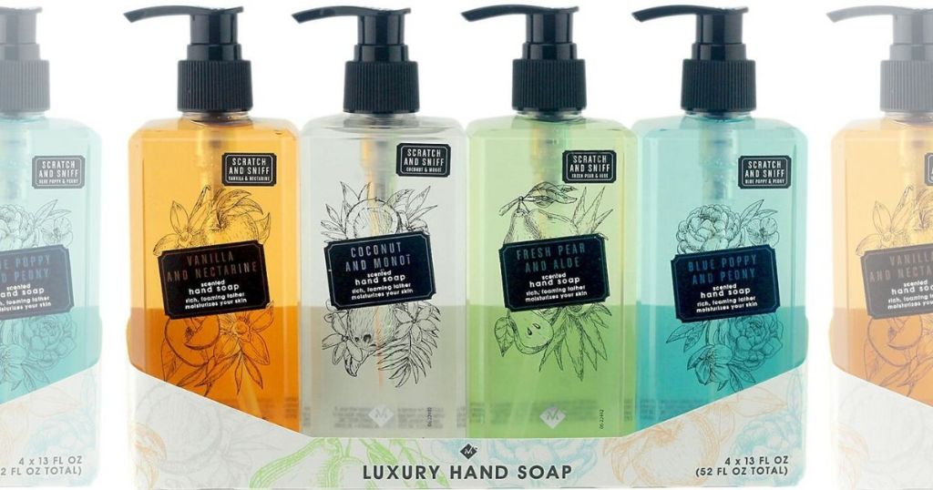 four pack of hand soap 