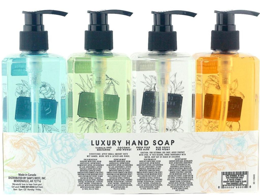 four pack of hand soap