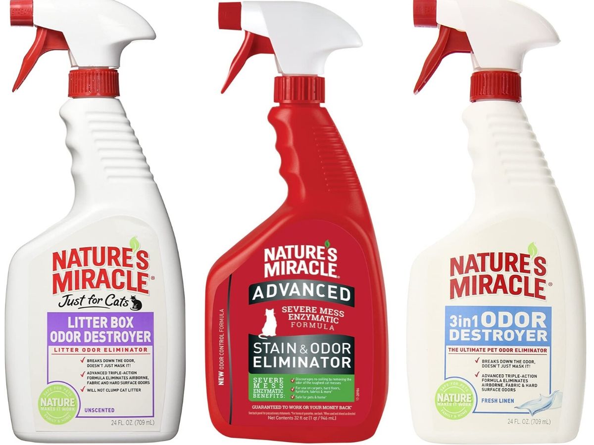 Спрей 8 in 1 nature's Miracle Stain & Odor Remover Spray уничтожитель пятен и запахов от кошек с ароматом лаванды 946 мл