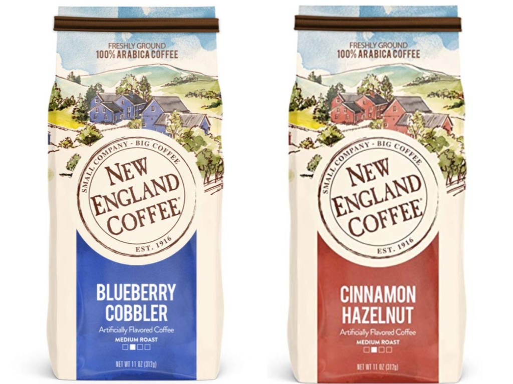 2 new england ground coffee bags