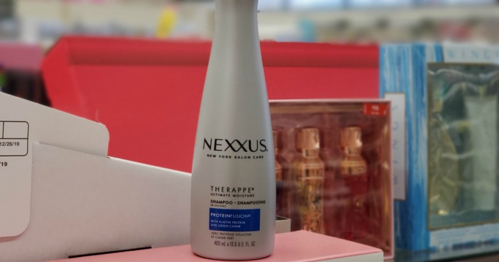 bottle of Nexxus Shampoo