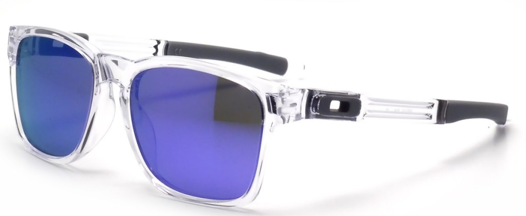 purple and clear Oakley Catalyst Sunglasses