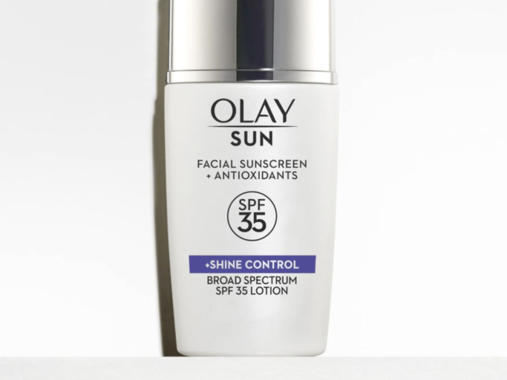 Bottle of Olay Suncreen