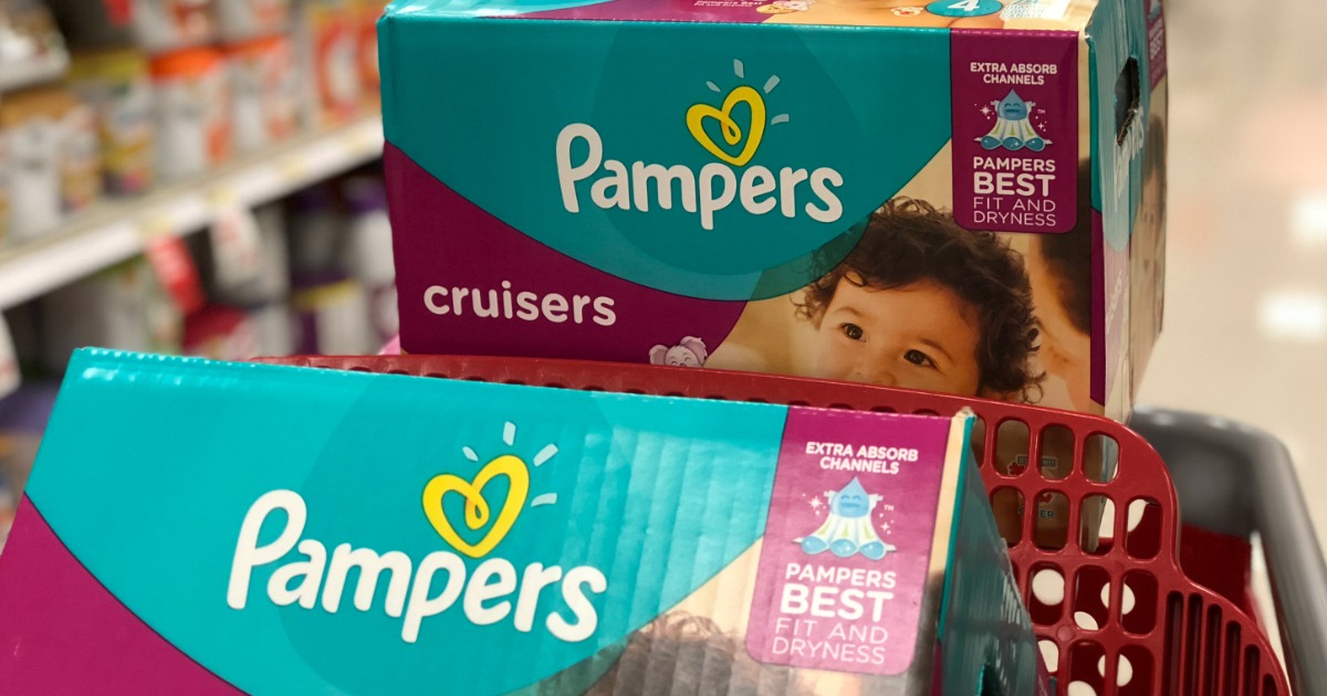 boxes of Pampers cruisers diapers