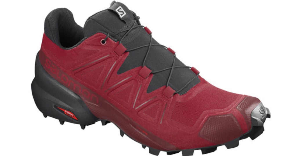 men's Red Salomon Trail Shoes