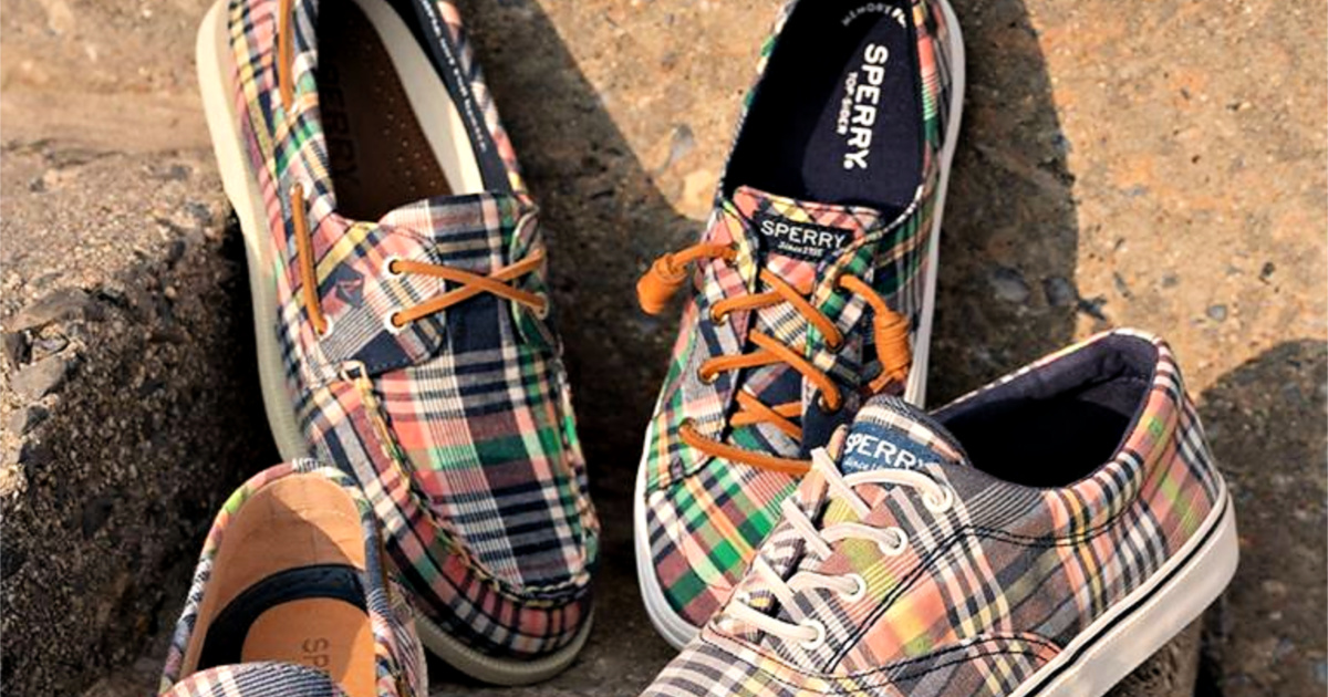 plaid sperry shoes
