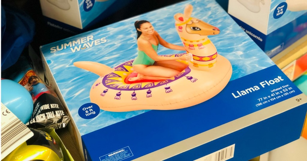Summer Waves Llama Float at ALDI store