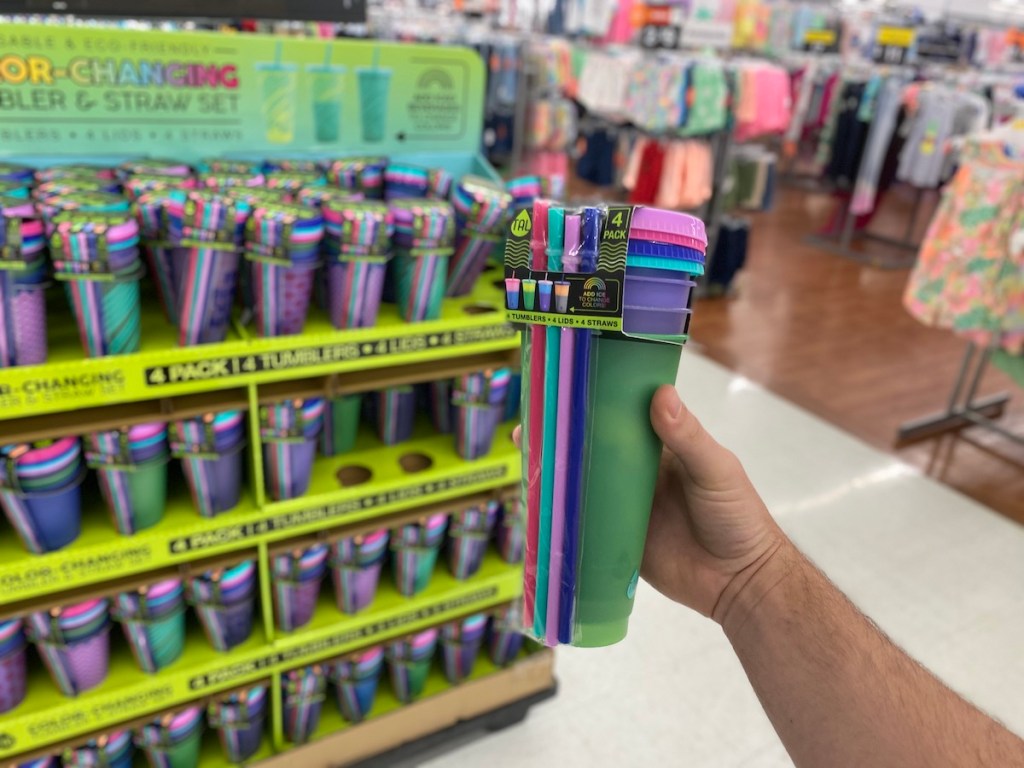 man hand holding TAL Solid Color Changing Cups