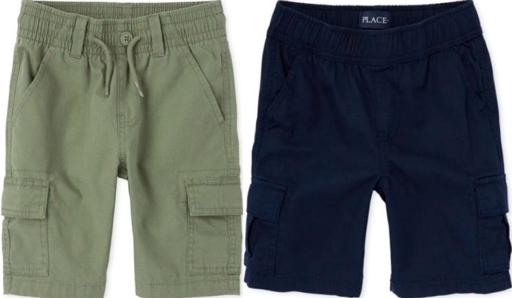 two pairs of cargo shorts