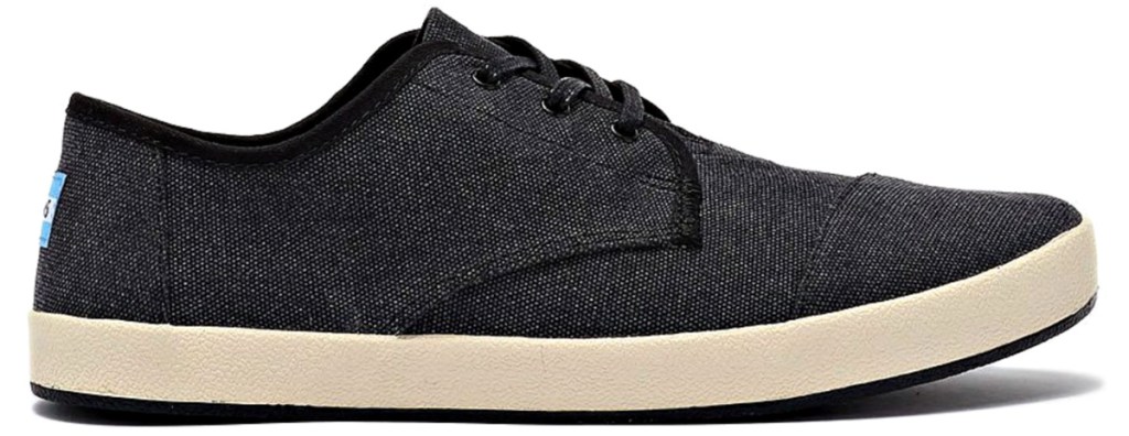 TOMS Men's Black Washed Canvas Paseo Sneakers