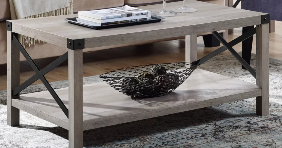 Rustic Farmhouse Coffee Table Only $122 Shipped on Target ...