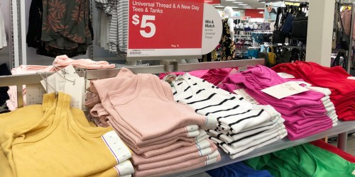 Women’s Basics Apparel from $5 at Target | Tees, Tanks, Dresses & Shorts