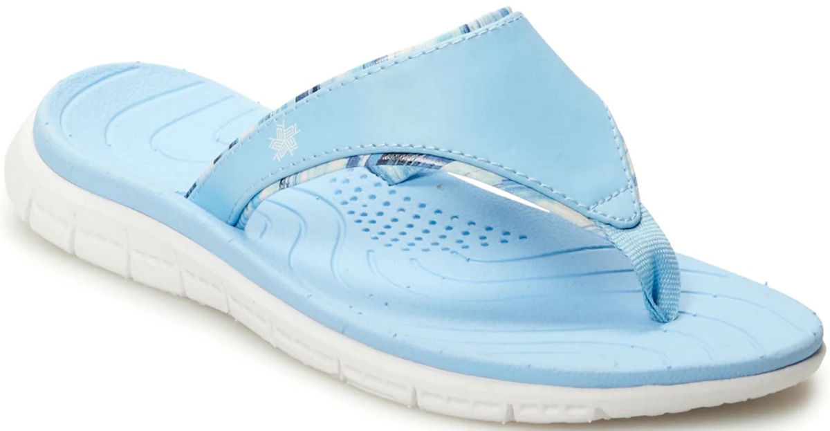 Women's light blue slip on sandal