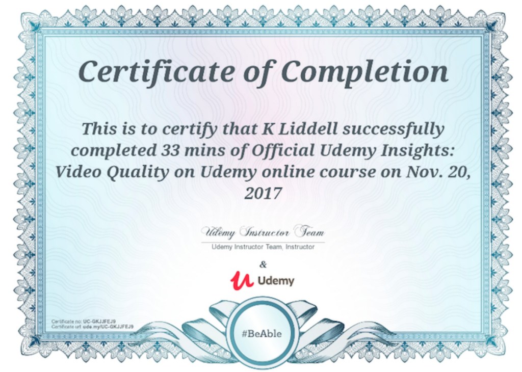 blue udemy certificate