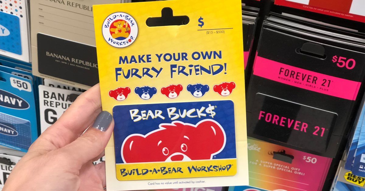 build a bear gift card in hand