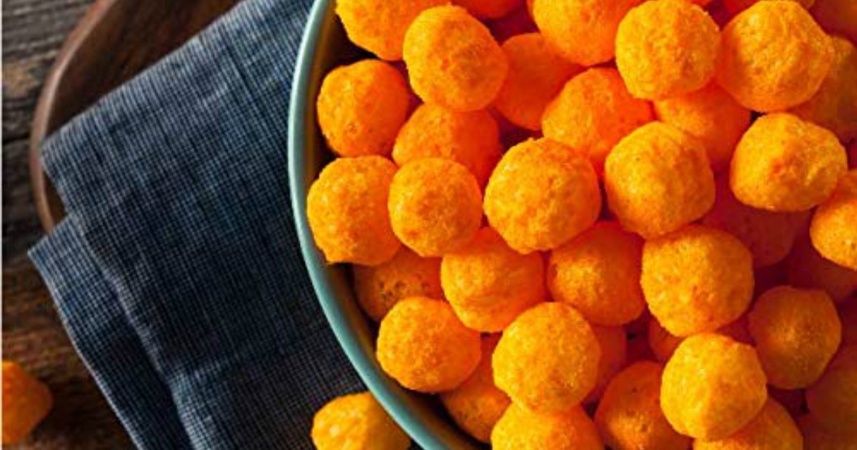 Utz Cheese balls in a bowl