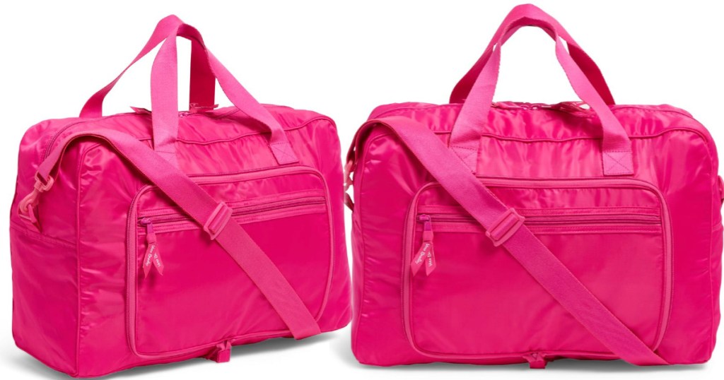 hot pink vera bradley weekender traveler bag